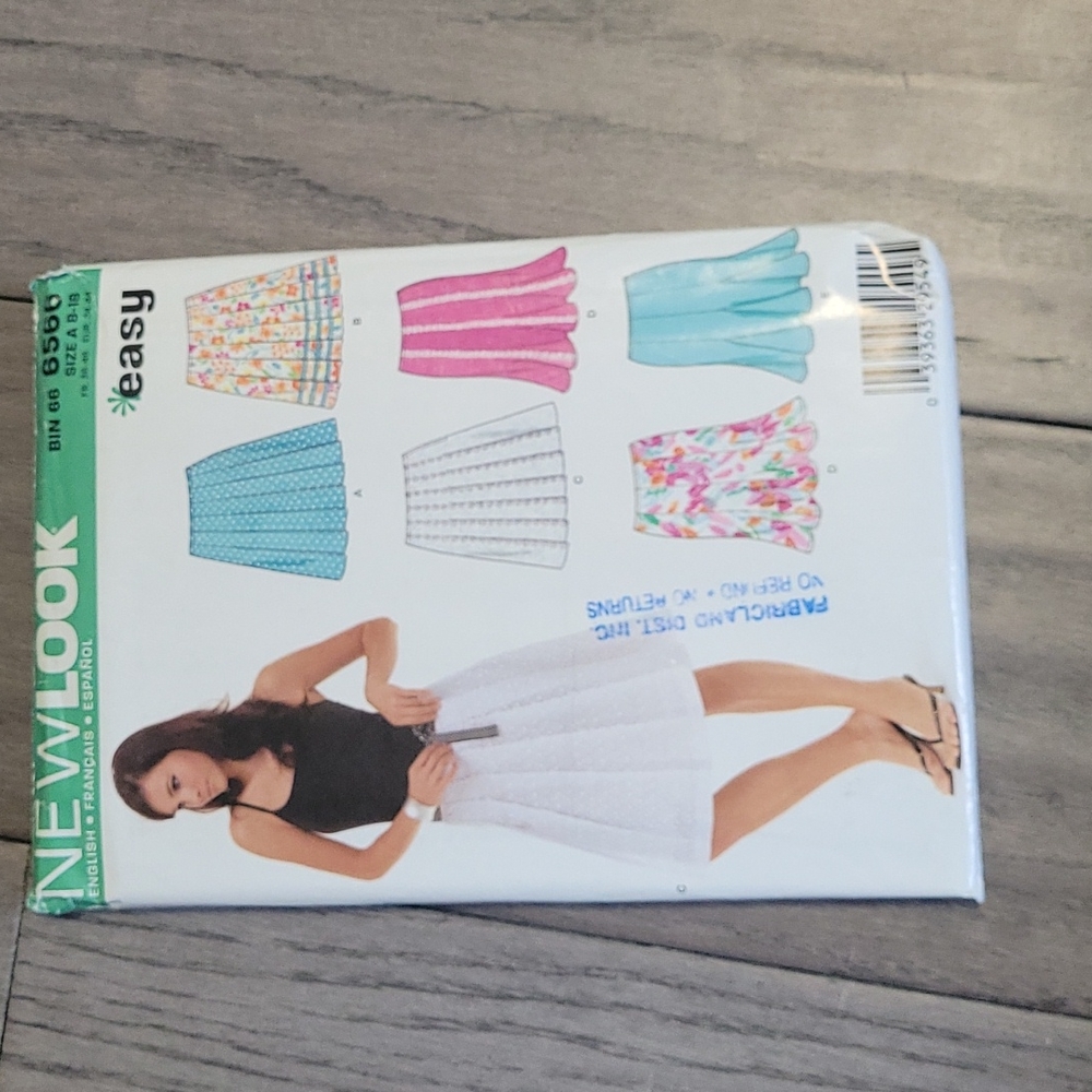 3/$20 uncut sewing pattern